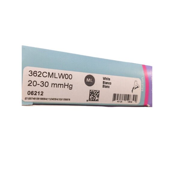 Sigvaris Women Motion Cotton Compression Socks 20-30 mmHg Knee White 362CMLW00 - Picture 7 of 7